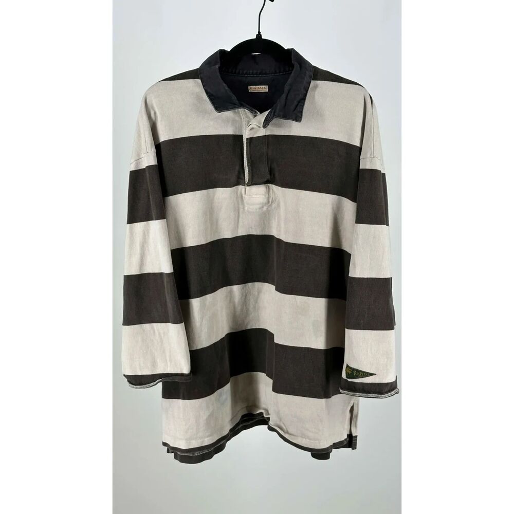 Kapital Rugby Long Sleeve Striped Shirt Size 4